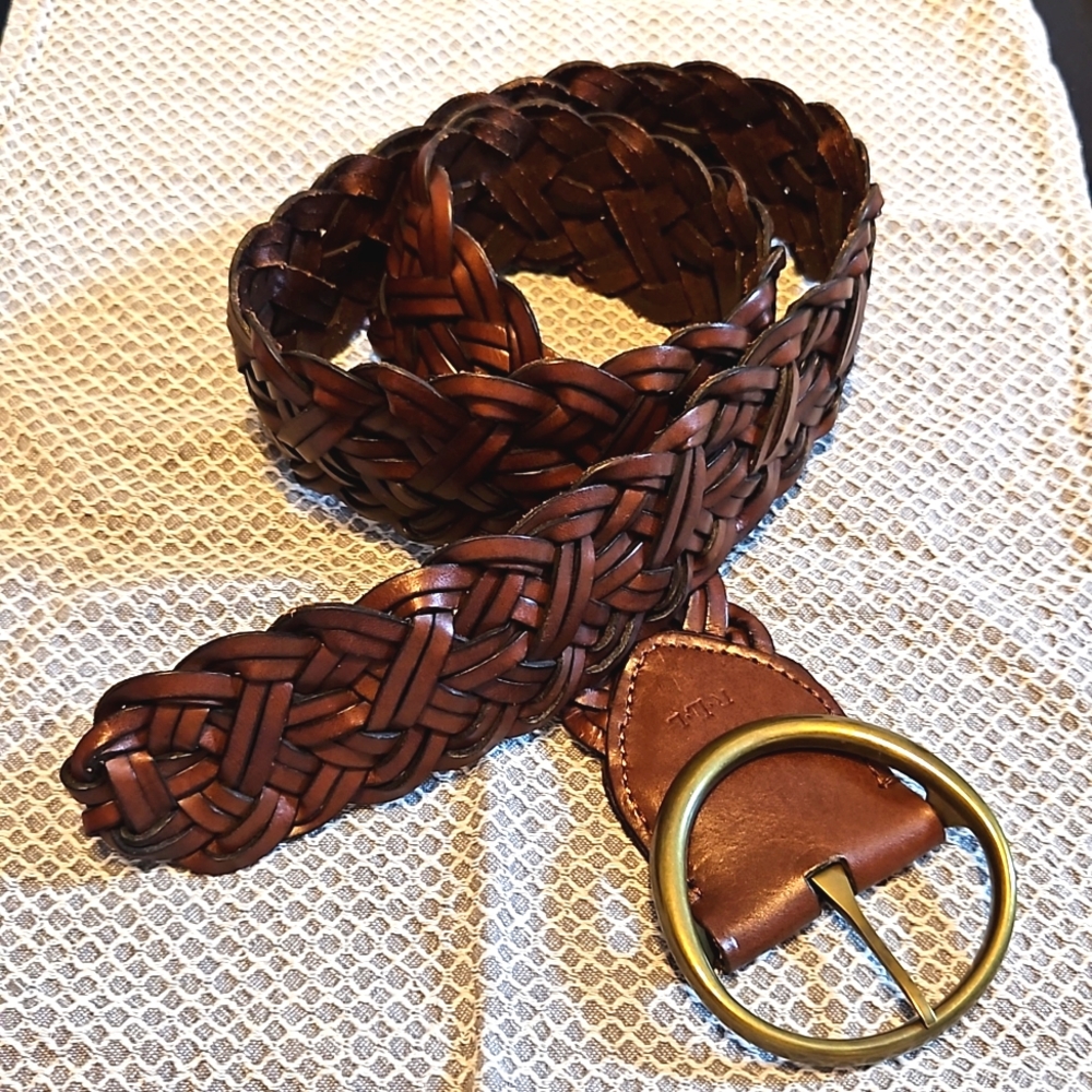 Wide RALPH LAUREN woven leather belt excellent preloved condition fit size 18-22 - Picture 4 of 16